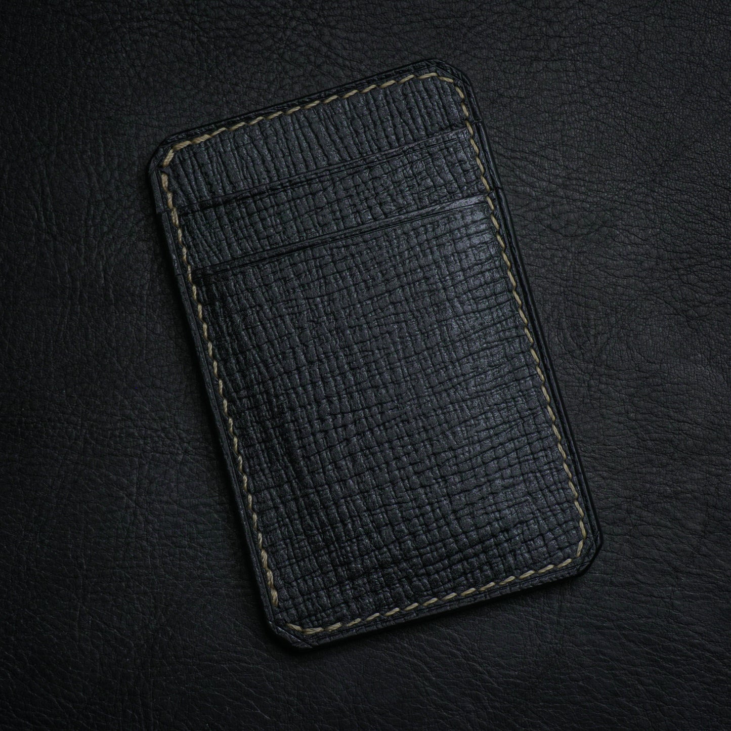5 Pocket Vertical Cardholder - Black Palmelatto