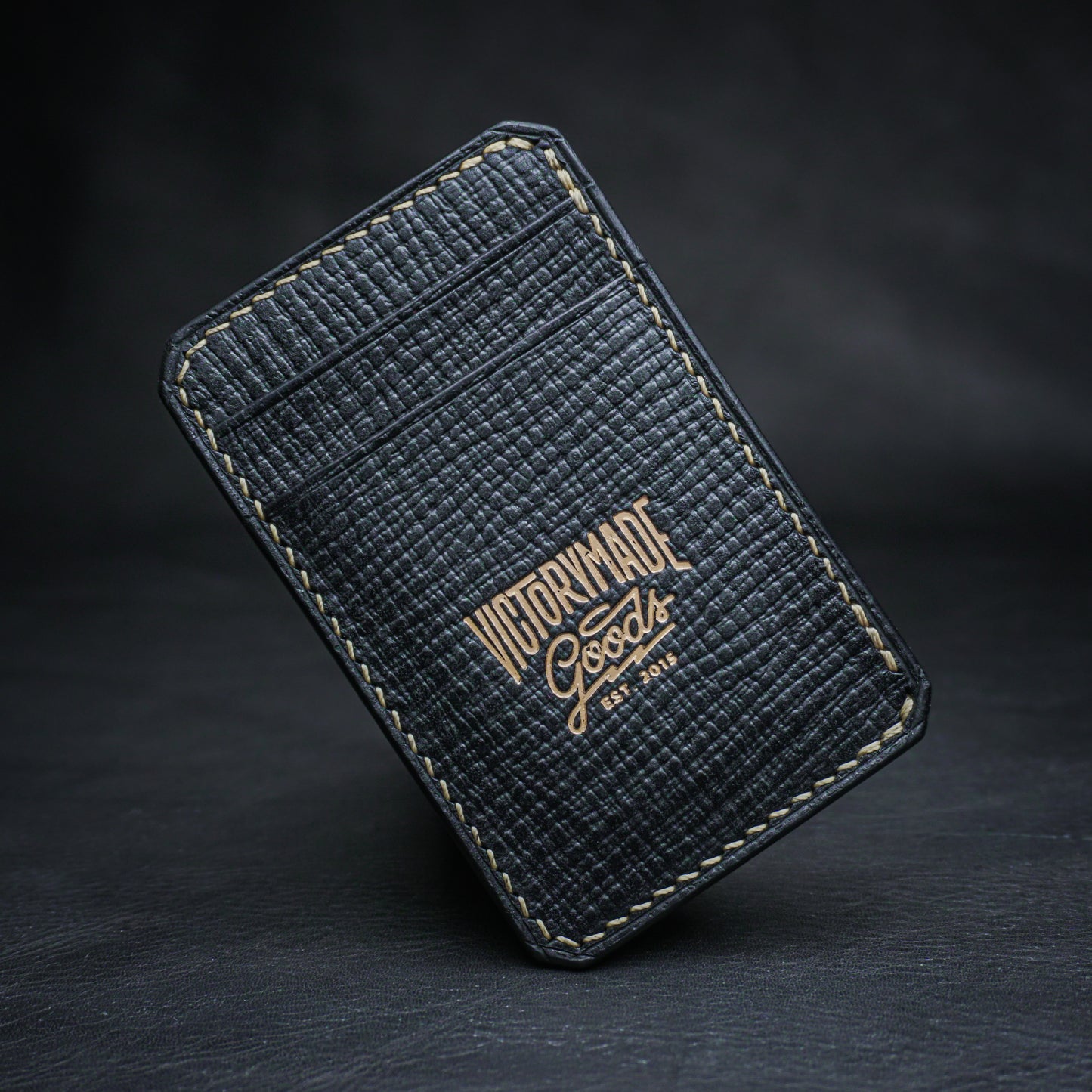 5 Pocket Vertical Cardholder - Black Palmelatto