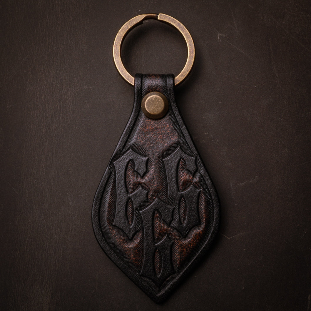 Hand Carved Keychain - 666