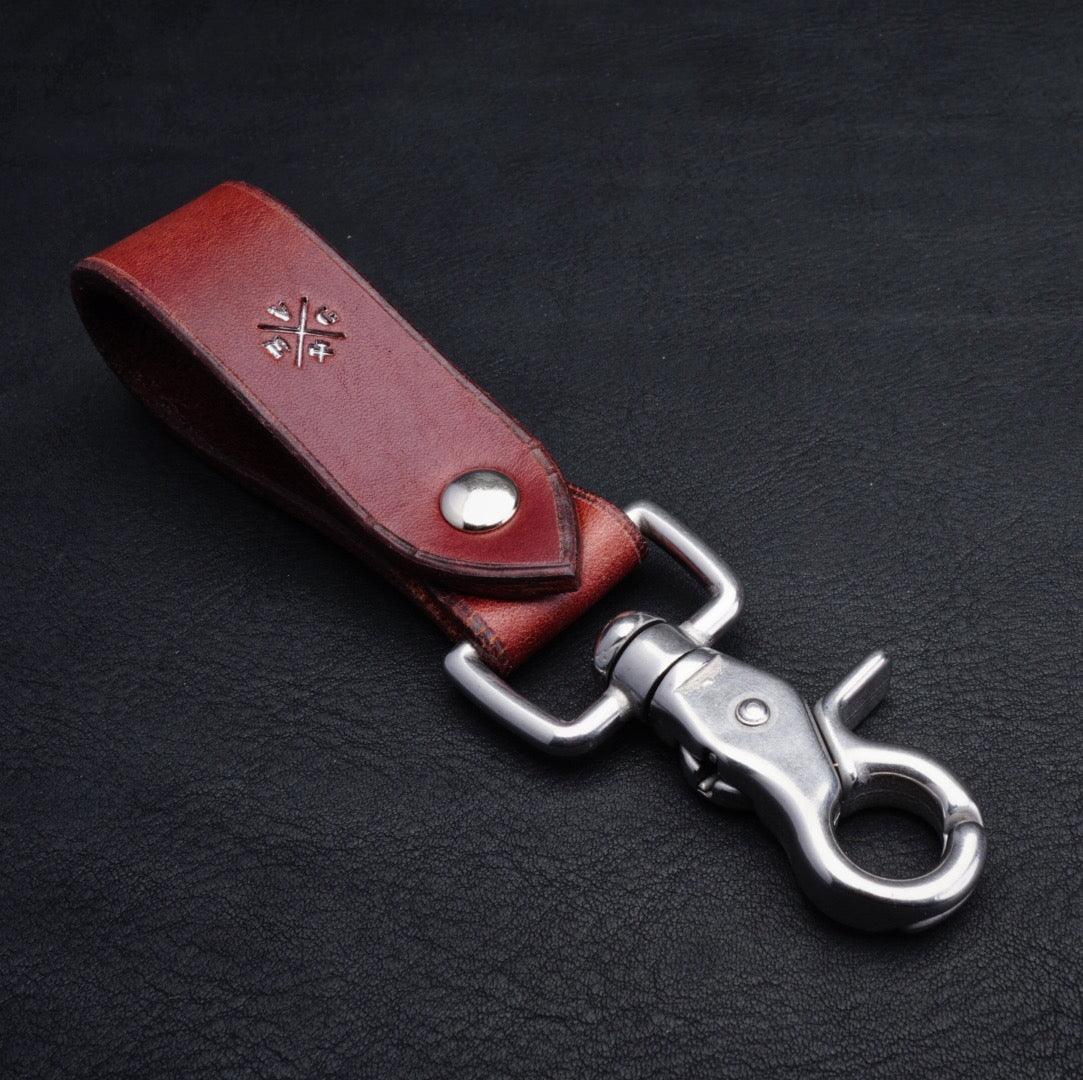 Vmg English Bridle Keyfob - Medium Brown - Victorymade Goods