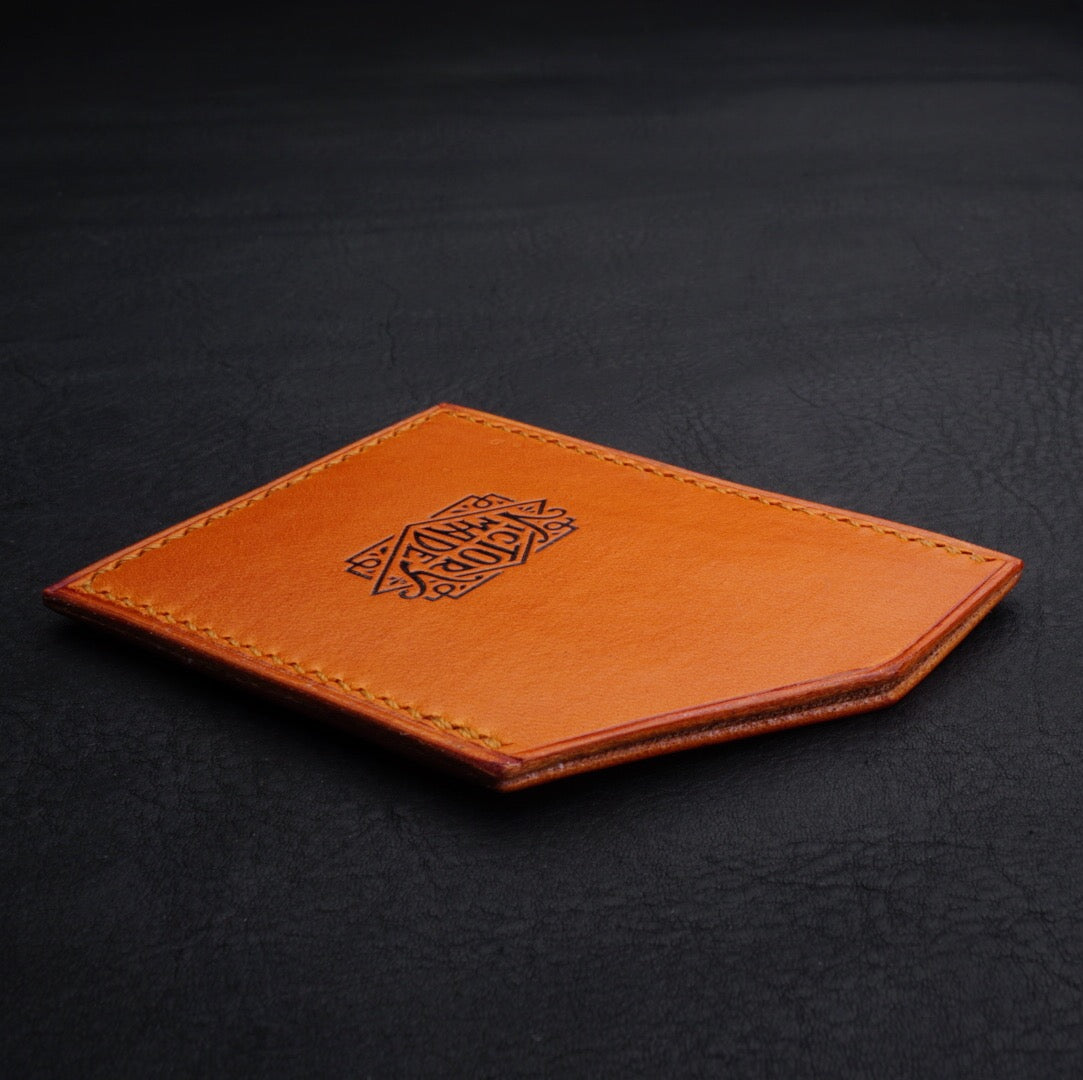 Small Vertical Cardholder + Money Clip - Tan