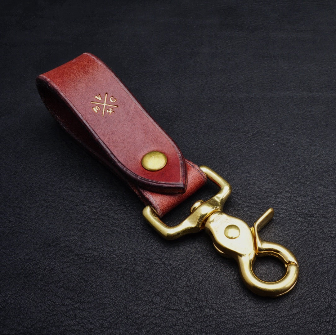 Vmg English Bridle Keyfob - Medium Brown - Victorymade Goods