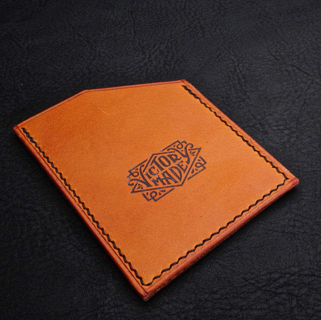 Small Vertical Cardholder + Money Clip - Tan