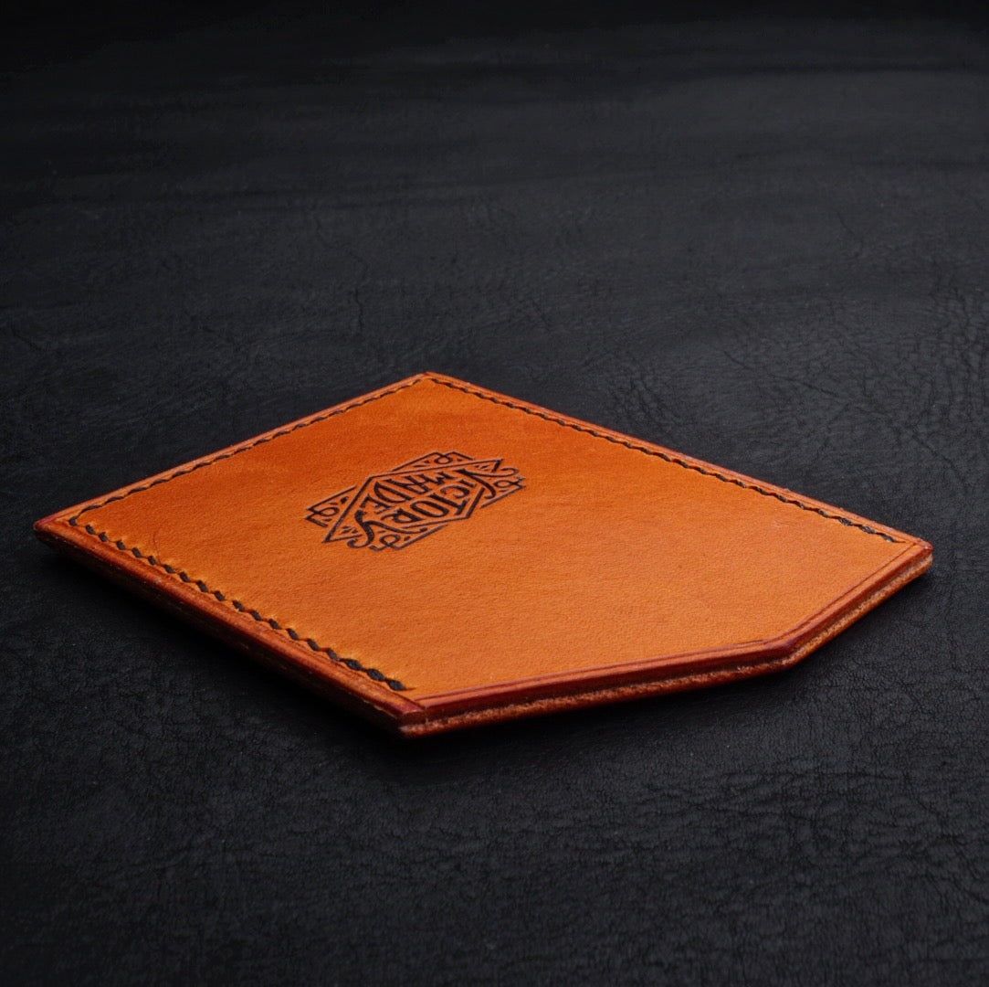 Small Vertical Cardholder + Money Clip - Tan