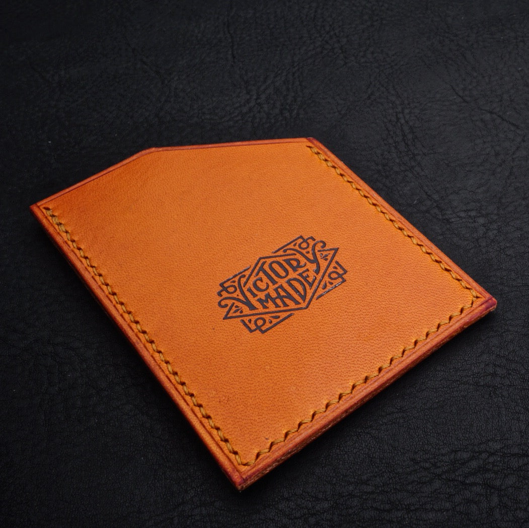 Small Vertical Cardholder + Money Clip - Tan