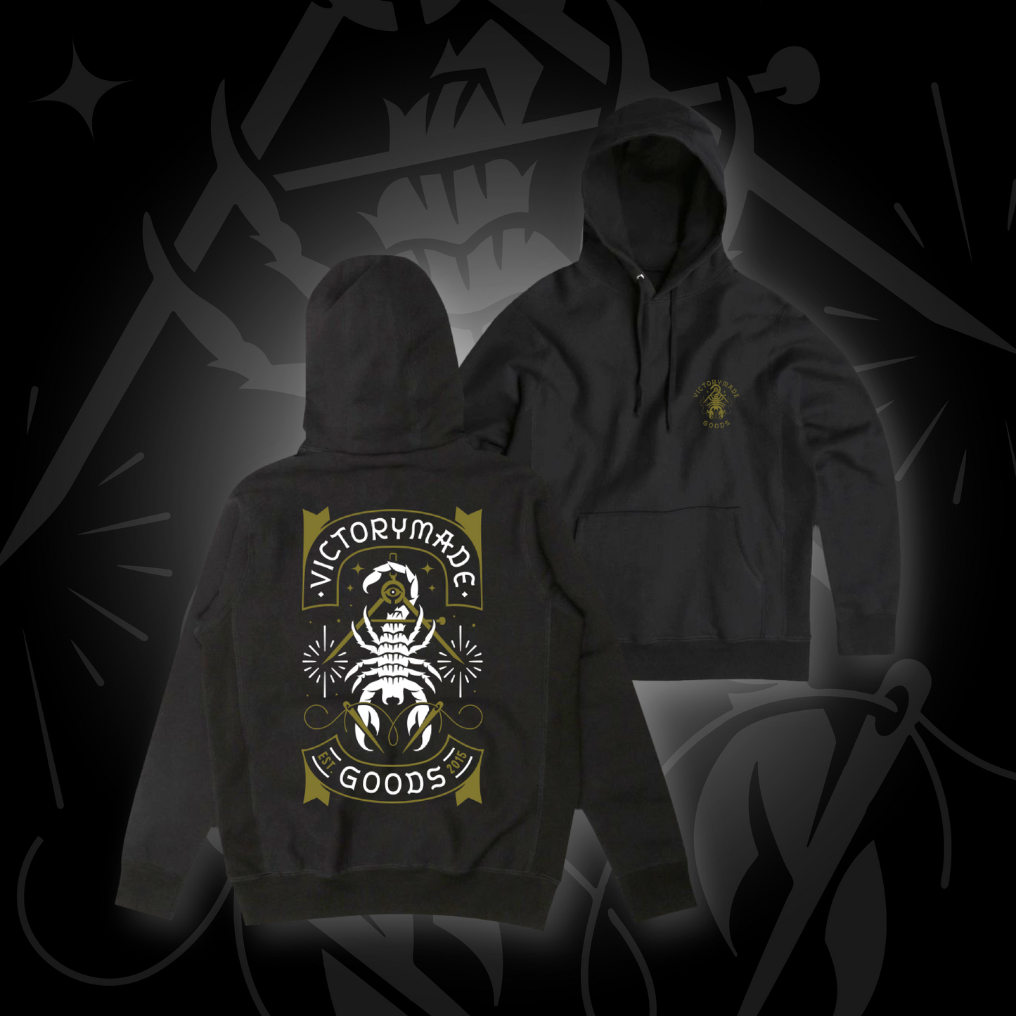 VMG Scorpion Stitch Classic Black Hoodie - Limited Stock