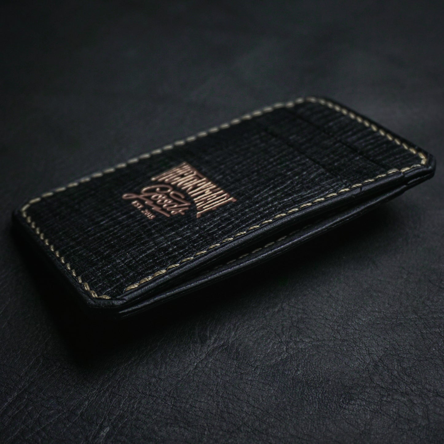 5 Pocket Vertical Cardholder - Black Palmelatto