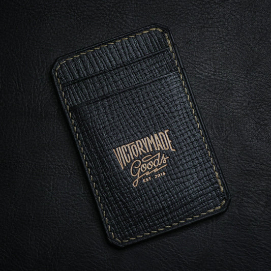 5 Pocket Vertical Cardholder - Black Palmelatto