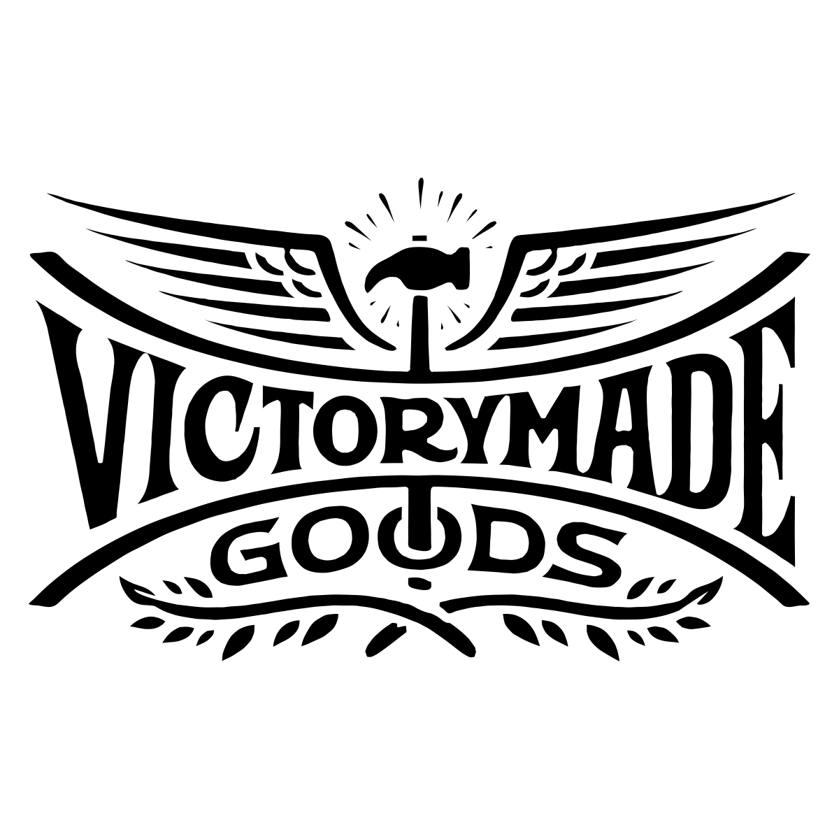 Victorymade Winged Die Cut Sticker Black - Victorymade Goods